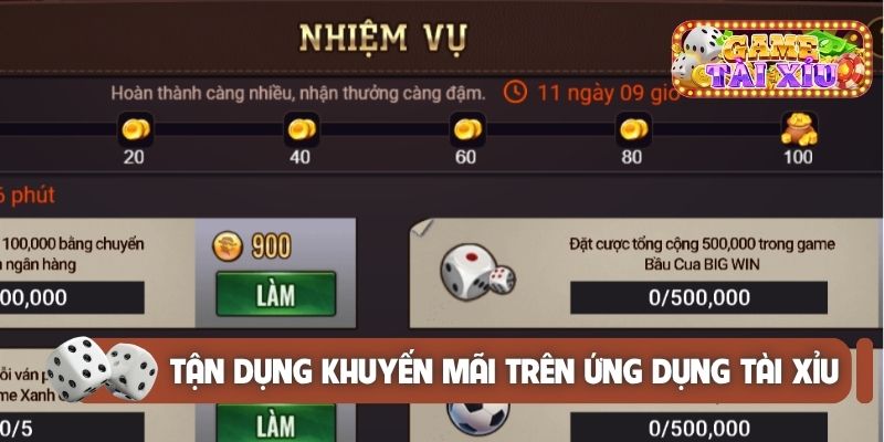 Tận dụng khuyến mãi trên ứng dụng Tài Xỉu